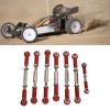 ERYUE RC Car Tie Rods Aluminum Alloy Steel Turnbuckles High Strength Upgrade Parts for SLASH 1/10 Short Course, Wear Resisting and Smooth Driving for Beginners and Enthusiasts (Red) view 2