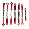 ERYUE RC Car Tie Rods Aluminum Alloy Steel Turnbuckles High Strength Upgrade Parts for SLASH 1/10 Short Course, Wear Resisting and Smooth Driving for Beginners and Enthusiasts (Red) view 3