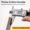 PVC Wall Corner Protector, L-Shaped Molding Trim with Adhesive Backing, Flexible Corner Guards for Wall Protection, Easy to Cut Edge Guard for Home Office Kitchen Island Cabinets(Jet Black,236.2in) view 4