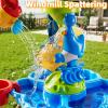 DULONIME 2-Tier Sand and Water Table Toys for Kids Aged 3 4 5 6 7 8, Water Waterfall Sensory Play Table with Beach Toys Accessories, Outdoor Activity Playset for Toddlers 2-4 3-5 4-6, Birthday Gifts view 2