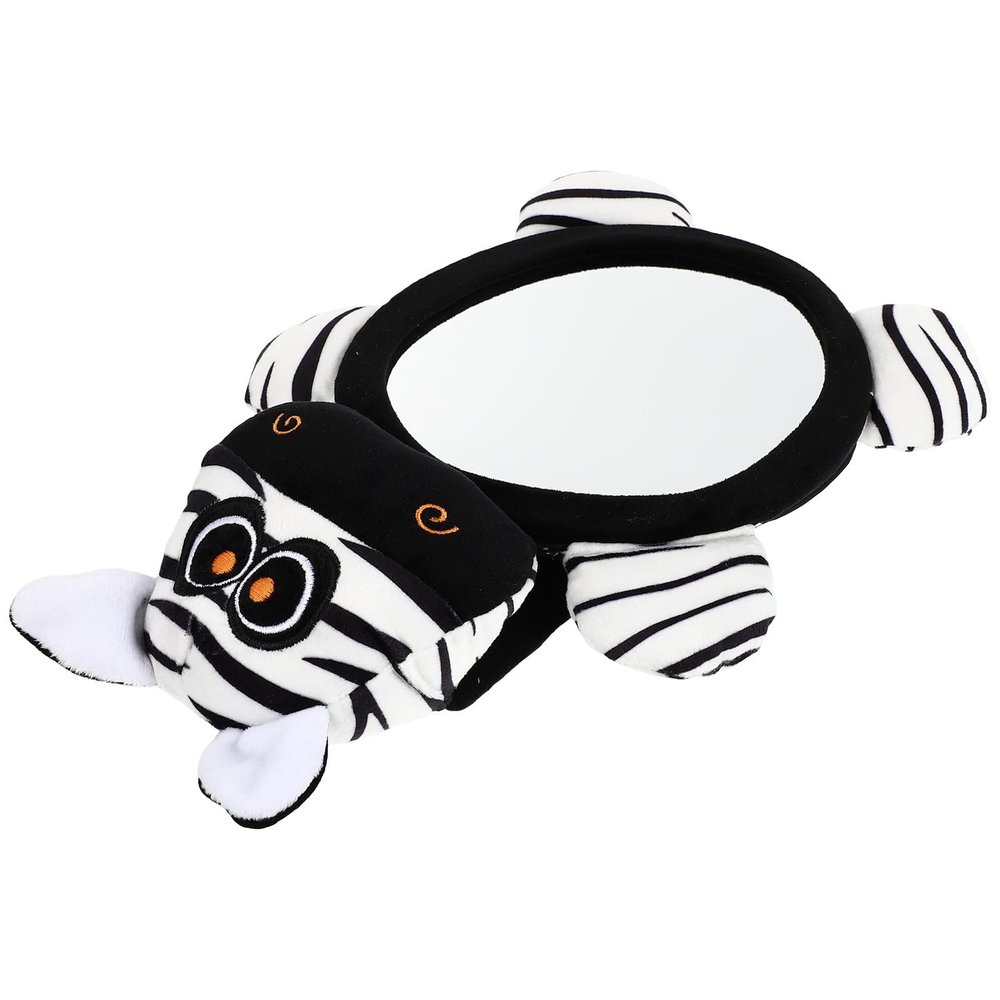 VOSAREA Observation Mirror for Car Seat, Zebra Animal-shaped Rearview Mirror, Safety Reflector for Rear Facing Seats, Travel Accessory