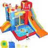 Commowner Inflatable Bounce House Water Slide, 7-in-1 Bouncy Castle Combo Water Pool & Bouncing Area & Slides & Basketball Game & Dart Game, Jump House for Kids Aged 3-10 w/Storage Bag, view 1