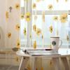 HooHero Yellow Sunflower Pattern Countryside Sheer Curtains Voile Curtain Rod Pocket for Living Kids Nursery Room view 3