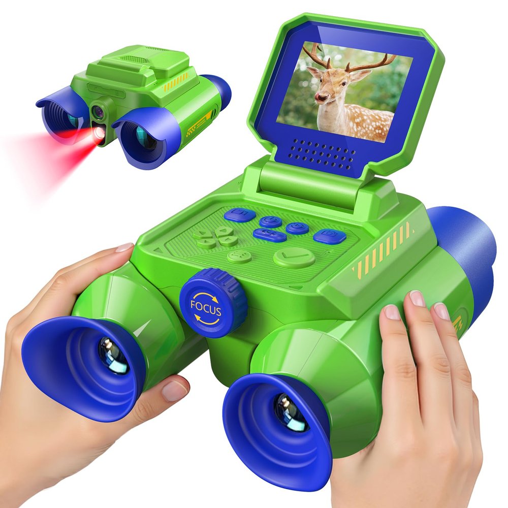 Acoath Binoculars for Kids with Night Vision Camera, Kids Telescope, 10X Optical Zoom, Magic Adventures Telescope Toys Gifts for Age 3, 4, 5, 6, 7, 8, 9, 10+ Years Old Boys Girls