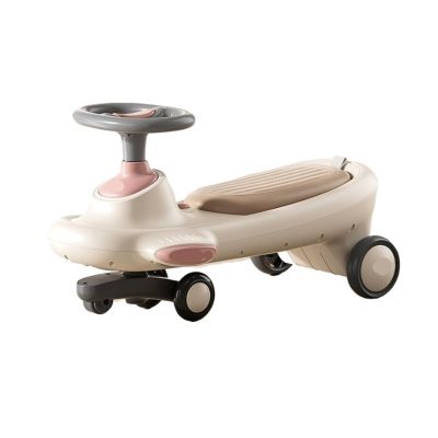 Wiggle cart Swing Car for Kids Ride On Toys Under Seat Storage Silent Wheels, for Boys Girls Indoor Outdoor Play(Pink)