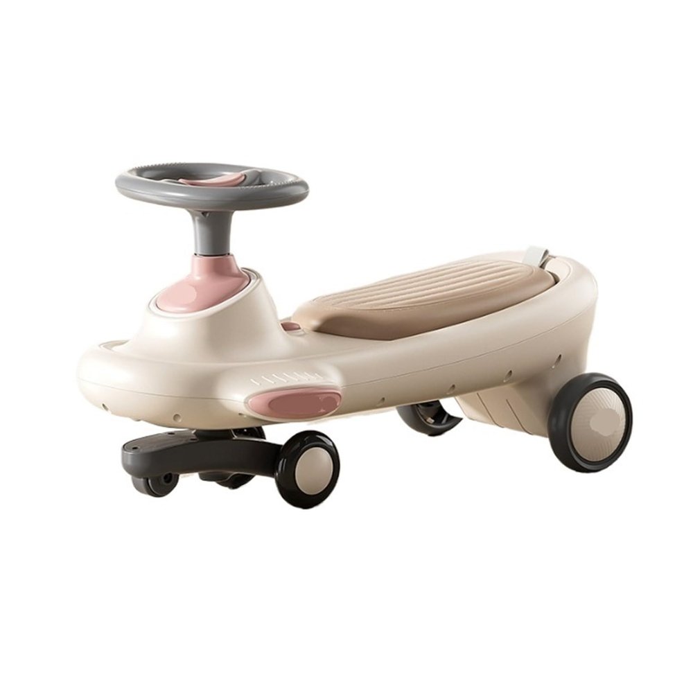 Wiggle cart Swing Car for Kids Ride On Toys Under Seat Storage Silent Wheels, for Boys Girls Indoor Outdoor Play(Pink)