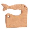 ERYUE Wooden Safe Cooking Knife Toy for Kids 2-8, Montessori Kitchen Tool for Cutting Vegetable Fruit, Natural Beech Kids Wooden Knife (Fish Pattern) view 3