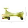 Wiggle cart Wiggle Car Wide Seat Pu Silent Wheel Swing Car Swing Ride On Toy Cars Uses for Ages 3 and Up(White) view 2