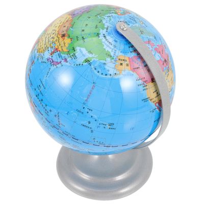 BESPORTBLE 16cm Terrestrial Globe Tabletop Ornament for Students, High-definition World Map Globe Decor for Office and Home Educational Use
