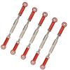 ERYUE Aluminum Alloy Adjustable Push Rods for RC Car, Durable Turnbuckle Rod Linkage for RedcatHSP Upgrade Parts (Red) view 2