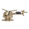 Aumotop Wooden Solar Helicopter Model DIY Safe Assembly Toy Gift Solar Powered for Boys Girls Home Office Decor view 2
