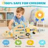 BROWNROOT Dinosaur Activity Wall Busy Board 11 in 1 Foldable Wooden Montessori Sensory Panel for Kids Wall Mounted Toddler Learning Activity Center for Playroom Daycare Nursery Classroom 3-6 view 4