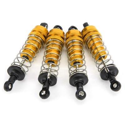ERYUE Aluminum Alloy 80mm RC Shock Absorbers for MN G500/, Flexible and Durable 3.1in Damper, HighQuality Spring Absorption, Suitable for Remote Control Car Enthusiasts, 4 Pcs (Gold)