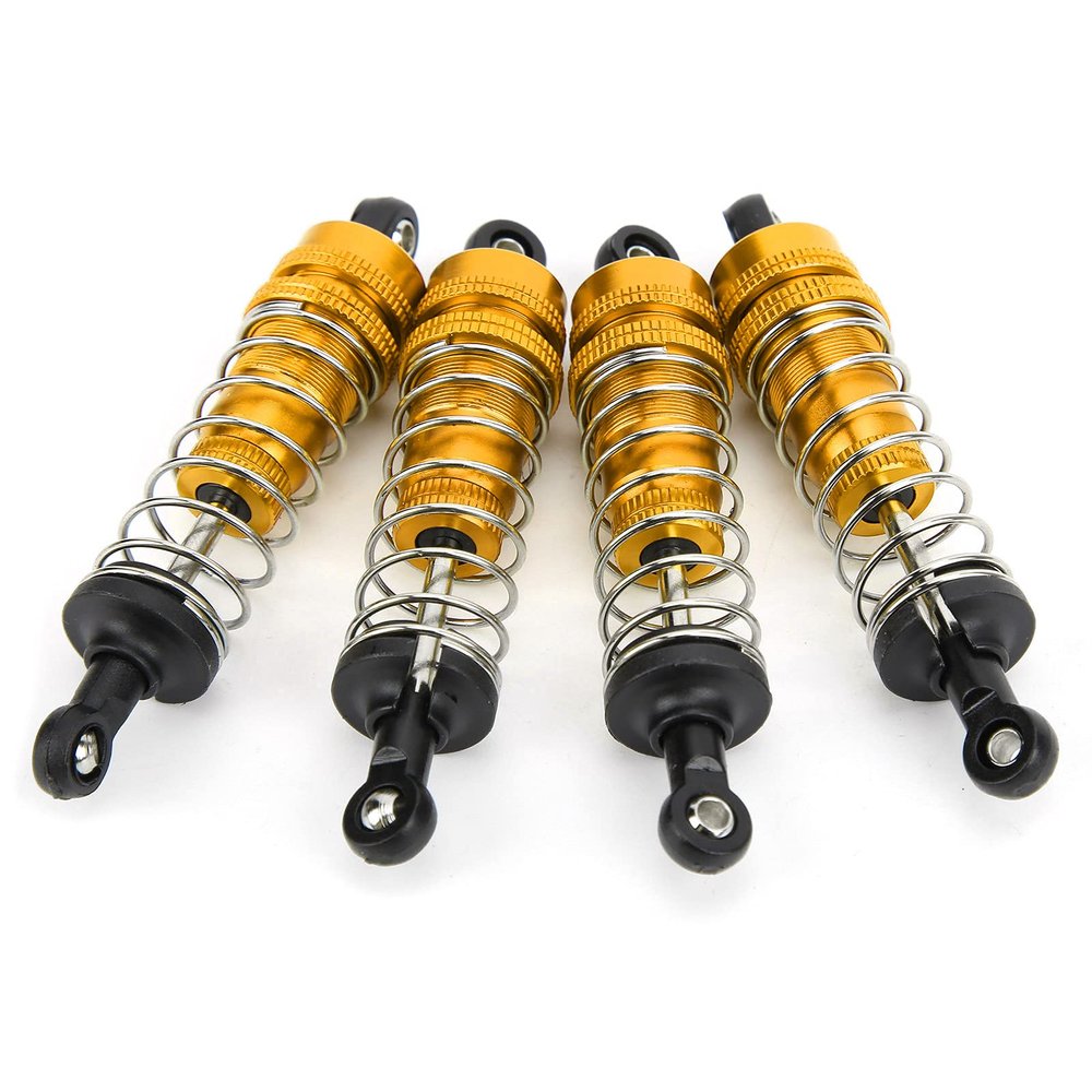 ERYUE Aluminum Alloy 80mm RC Shock Absorbers for MN G500/, Flexible and Durable 3.1in Damper, HighQuality Spring Absorption, Suitable for Remote Control Car Enthusiasts, 4 Pcs (Gold)