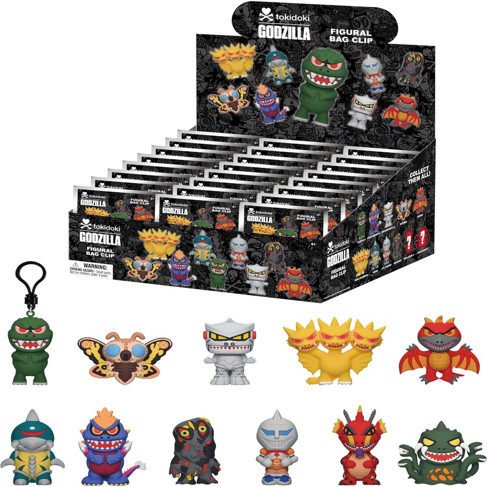Tokidoki x Godzilla - Series 1-3D Foam Bag Clip Blind Bag - 24pc PDQ Display