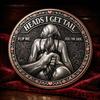 Heads I Get Tail/Tails I Get Head Commemorative Coin, Funny Heads and Tails Challenge Coin, Double-Sided Lucky Token, Decision Coins for Couples, Humor Prank Gift for Adults Date Night Ideas (20pcs-c) view 3