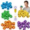 60pcs Dice Word Game Brain Exercise Games,3-Minute Quick Thinking: Crossword Board Game for Parties and Family Game Nights Portable Dice Set, for 1-5 PlayersWi(th a Three-Minute Hourglass) (1pcs) view 1