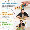 60pcs Dice Word Game Brain Exercise Games,3-Minute Quick Thinking: Crossword Board Game for Parties and Family Game Nights Portable Dice Set, for 1-5 PlayersWi(th a Three-Minute Hourglass) (1pcs) view 2