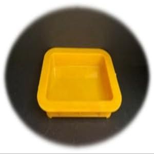 Dollhouse3DParts, Wading Pool, Marx Vintage Dollhouse Furniture, 1:16-3/4" Scale, Yellow Hard Plastic, Traditional Style, 1960s