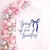 Thirtieth Birthday Decal Tying Up Her Twenties Bow Theme Vinyl Sticker view 4