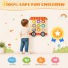 BROWNROOT Wooden Train Busy Board, Montessori Sensory Activity Wall Toy, 6-in-1 Toddler Travel Playset for Fine Motor Skills, Early Educational & Learning Gift for Boys Girls Ages 3-6 view 4