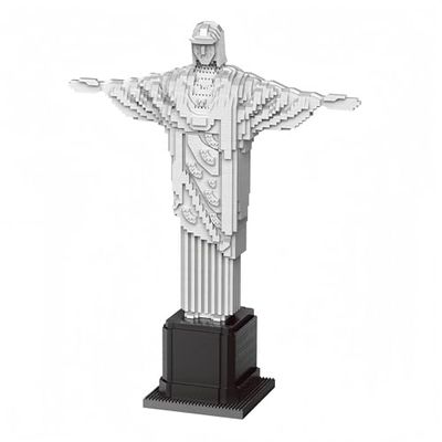 alltogetho 18 Inch Jesus Christ Redeemer Cross Micro Building Blocks - 2700 Pieces Serene Religious Figure, Mindful Stress Relief Hobby, Ideal Christian Gift for Home Decoration & Hobbyists