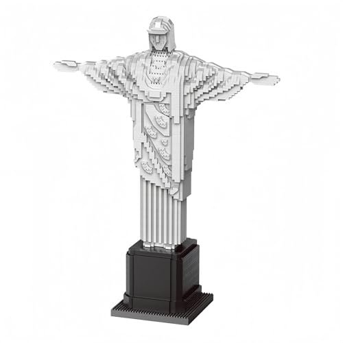 alltogetho 18 Inch Jesus Christ Redeemer Cross Micro Building Blocks - 2700 Pieces Serene Religious Figure, Mindful Stress Relief Hobby, Ideal Christian Gift for Home Decoration & Hobbyists