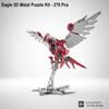 3D Metal Puzzles for Adults Eagle, 279PCS Stainless Steel DIY Mechanical Metal Model Kits, No Glue Assembly with Movable Joints, Challenging Metal Building Kit Desk Decor Gift (Red Eagle) view 3