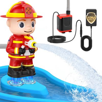 WITALENT Water Table Pump, Fireman Water Pump for Water Table for Kids Ages 3-5, Fixed Water FlowSafe Plug-in Use, Long Cord, No DrillingOutdoor Toys with Magnetic Base, NOT Included Water Table