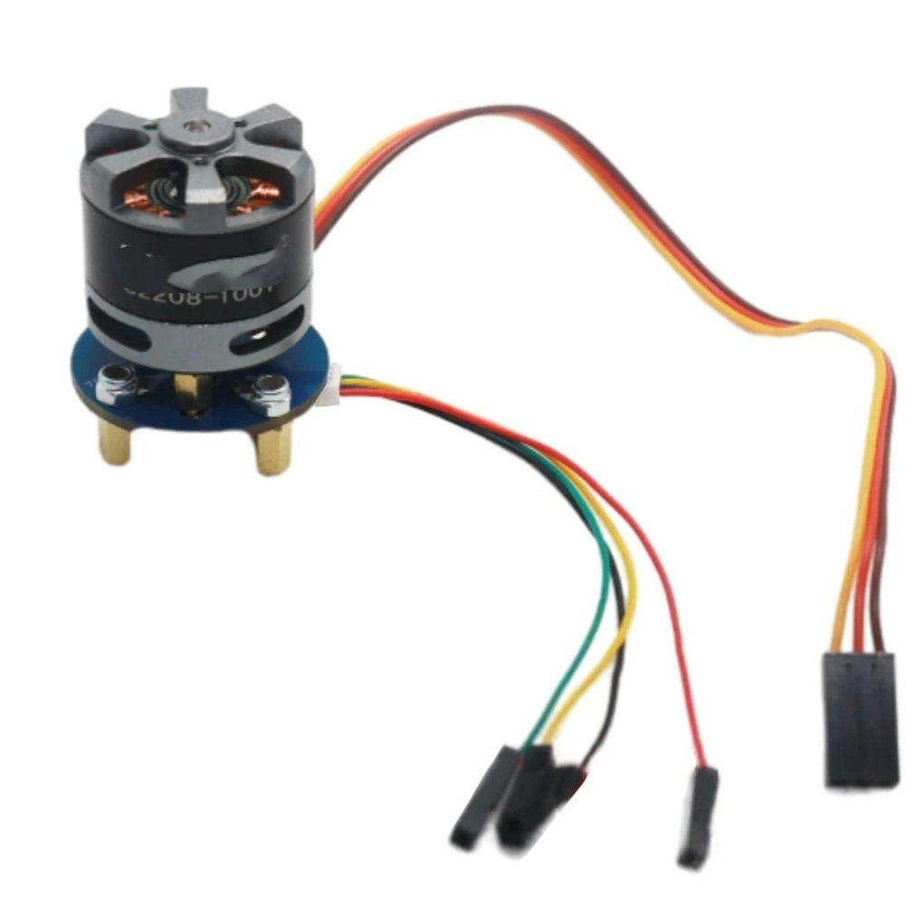 12V 2A 2208-100T 110KV BLDC External Rotor Motor with AS5600 Magnetic Encoder & Cable for PTZ(Only Motor)