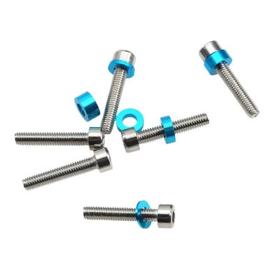 COMODO 24pcs Metal Gasket Spacer Set (5.8mm, 6 Thicknesses) Compatible with TT01 TT02 XV01 XV02 1/10 RC Car Models