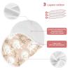 ALAZA Muslin Burp Cloths White Rabbit Leaves Cotton Burping Cloth for Baby Boys Girls Soft Absorbent Newborn Burp Rags Bibs Spit Up Rag 22"x11",1 Pack view 2
