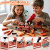 Kids Tool Set 55 PCS Toddler Tool Set with Electronic Toy Drill Pretend Play Construction Toys Kit with Tool Belt Toys Toys for Boys Girls Ages 2 3 4 5 (Orange-01) view 3