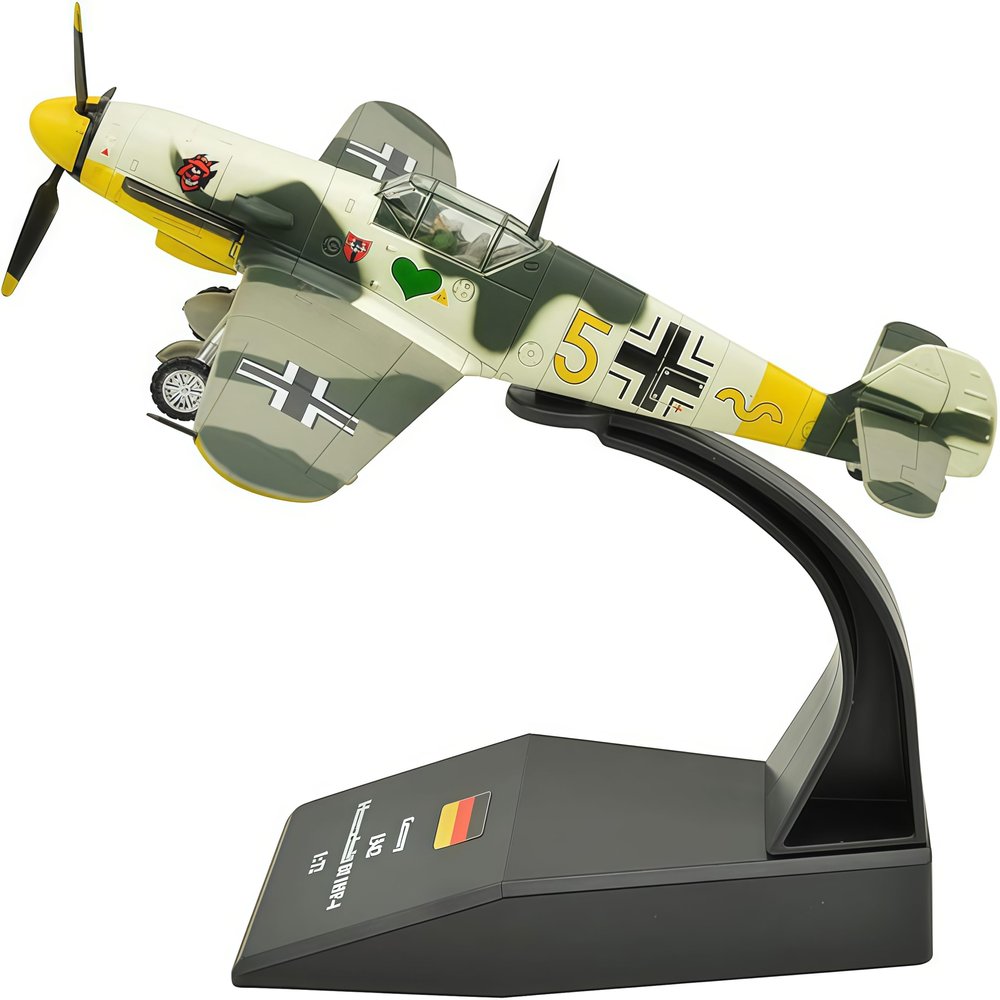 Bf-109 Fighter Attack Metal Plane Model 1:72 Military Airplane Model Diecast Plane for Collecting and Gift