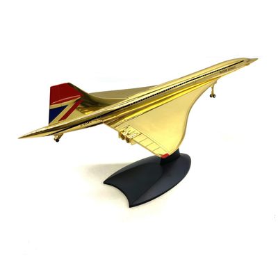 Concorde British Airways 1/200 Golden Diecast Airplane Model Suitable Collection and Desktop Decor Gift