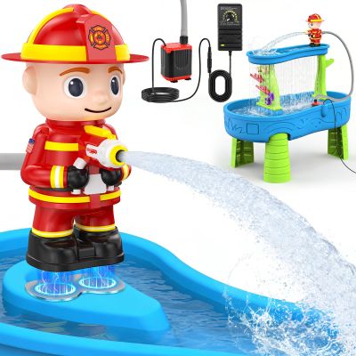 WITALENT Water Table Pump, Fireman Water Pump for Water Table for Kids Ages 3-5, Stepless Adjustable Water FlowSafe Plug-in Use, Long Cord, Magnetic Base, No Drilling, NOT Included Water Table
