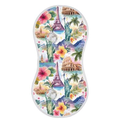 ALAZA Muslin Burp Cloths Iron Tower Statue of Liberty Cotton Burping Cloth for Baby Boys Girls Soft Absorbent Newborn Burp Rags Bibs Spit Up Rag 22"x11",1 Pack
