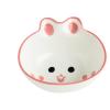 ERYUE Cute Ceramic Animal Shape Kids Bowl Lightweight Easy to Hold for Self Feeding for Babies Safe Durable Material Serving Various Foods (Bunny) view 3