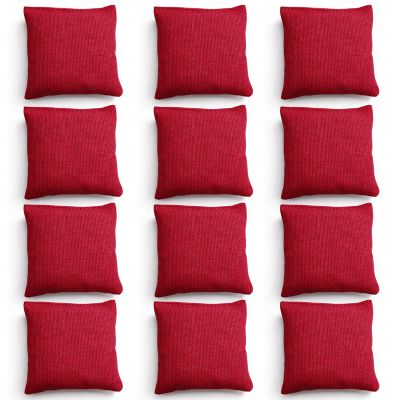 24 Pcs Mini Bean Bags for Tossing Games,2.7" x 2.7" Red Small Cornhole Bean Bags for Cornhole Game,Bean Bags for Tossing Kids, Family Fun,School,Cookouts,Carnivals(24, Red)