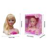 DAN&DRE Makeup Pretend Playset for Children 17Pcs Hairdressing Styling Head Doll Makeup Toy Educational Toy Gift for Kids Girls (C) view 2