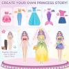 Dreamon Magnetic Dress Up Dolls for Girls, 42PCS Princess Mermaid Fairy Ballerina Papper Dolls Dress Up Games Kit, Travel Game Airplane Activities Toys Birthday Gifts for Toddler Girls Ages 3 4 5 6 7 view 2