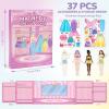 Dreamon Magnetic Dress Up Dolls for Girls, 42PCS Princess Mermaid Fairy Ballerina Papper Dolls Dress Up Games Kit, Travel Game Airplane Activities Toys Birthday Gifts for Toddler Girls Ages 3 4 5 6 7 view 4