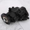Aluminum Alloy Transmission Gearbox Fit 4 1/10 RC Car Model Black Anodic Oxidation Maximum Durability view 2