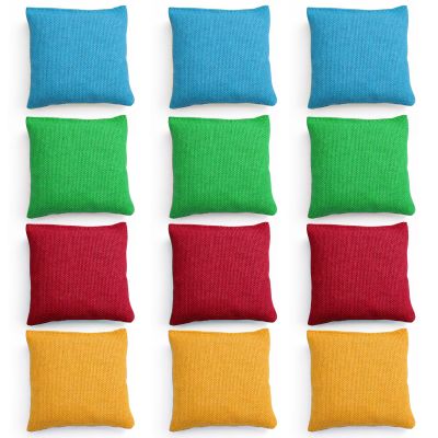24 Pcs Mini Bean Bags for Tossing Games,2.7" x 2.7" Colorful Small Cornhole Bean Bags for Cornhole Game,Bean Bags for Tossing Kids, Family Fun,School,Cookouts,Carnivals(24, 4,Colors)