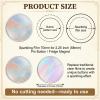 70mm Badge Protective Film, 200 Pcs 8 Style Holographic Sticker Paper Button Pin Maker Glitter Badge Film Cover Supplies for 2.25 Inch/58mm Button Maker Machine view 3