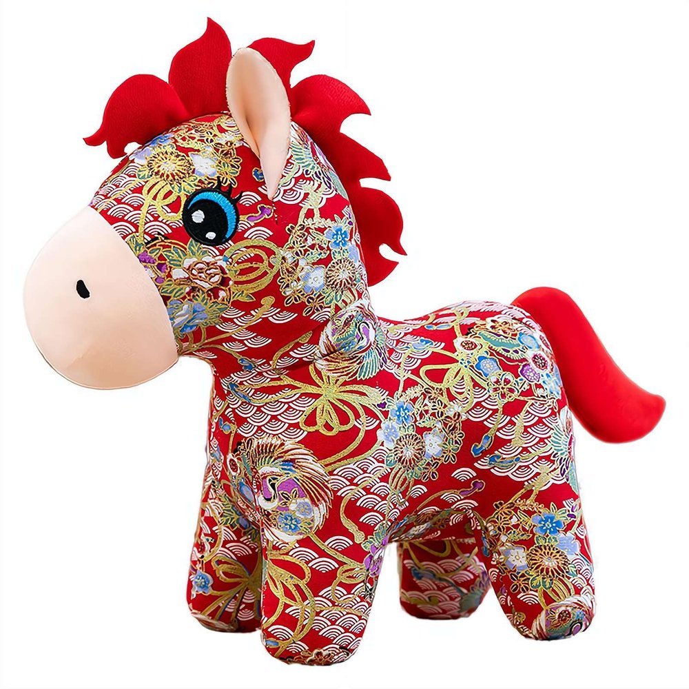2026 Year of The Horse Plush Toys,2026 Year of The Horse Statue Ornaments,Chinese New Years Horses Stuffed Animal Toys,Chinese Horses Souvenir Ornament for Car, Bag, Holiday