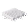 Aluminum Heatsink Cooling Fin for Thermal Management - Heat Sink for Power IC and LED Light Devices - Light Weight Aluminum Dissipation Plate - 100 mm x 100 mm x 18 mm - 1 Piece view 2