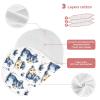 ALAZA Muslin Burp Cloths Cartoon Mouse Cheese Berry Cotton Burping Cloth for Baby Boys Girls Soft Absorbent Newborn Burp Rags Bibs Spit Up Rag 22"x11",1 Pack view 2