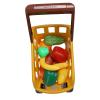 Nurnesy Kids Supermarket Set, Cash Supermarket Playset Cart for Kids with Food Fruit Vegetables, Shopping Cart Trolley Toy Food Grocery Store Playset Toys Accessories view 2