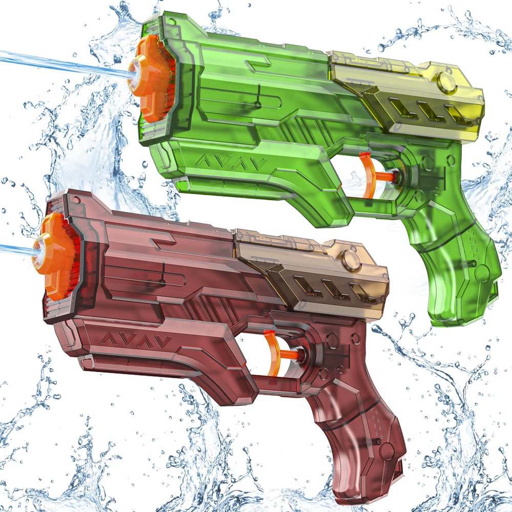 2 Pack 320cc Water Gun for Kids Adults, Large Squirt Gun Adults Summer Super Water Blaster Soaker Mini Water Guns Toys for Boys Girls Toddler, Watergun for Pool Beach Outdoor Fighting Toy